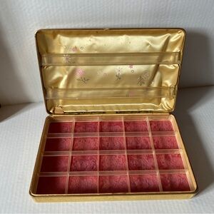VTG Farrington Travel Jewelry Box Genuine Texol Pink & Cream. Velvet interior